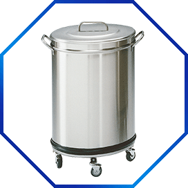 Poubelle inox 40x60cmh